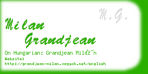 milan grandjean business card